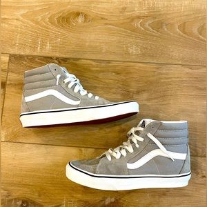 Vans SK8-HI gray suede high tops. Women’s size 9.5. Like new
